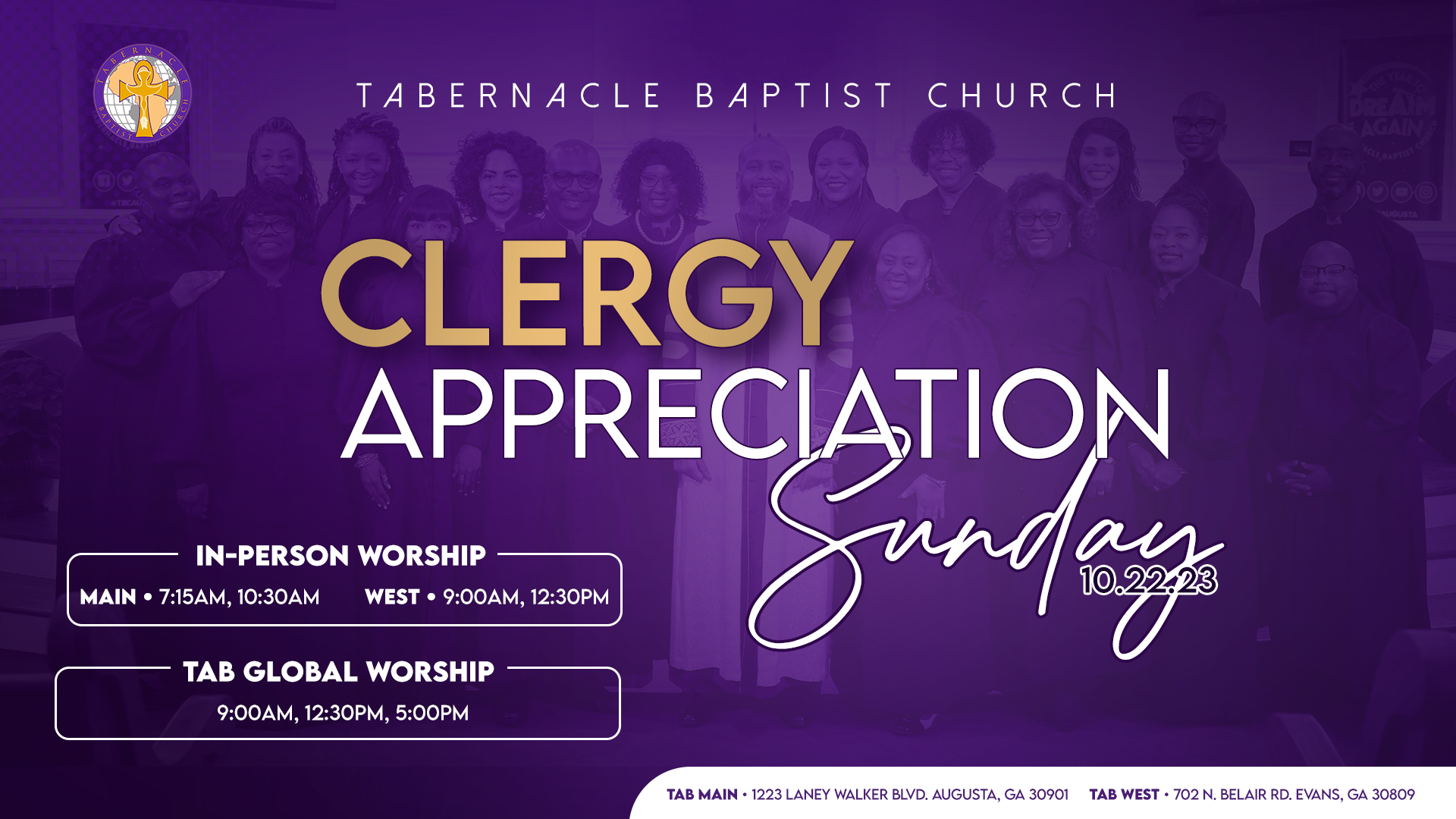 Clergy Appreciation Sunday TBC Augusta